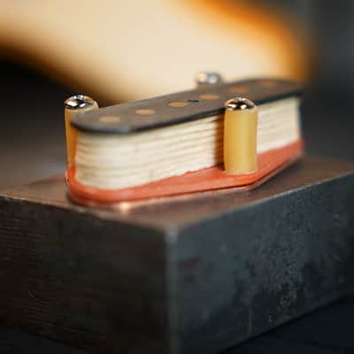 Skylark™ Telecaster Pickup Set — Handwound | Plain Enamel | Alnico 5 | Copper Baseplate | 1960s Tele Voice | USA Boutique image 3