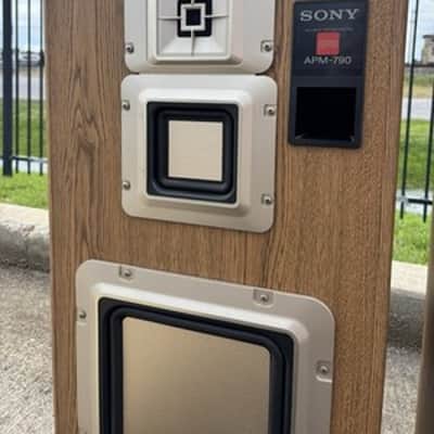 Pair Of SONY APM-790 Speaker System⭐️Great Condition⭐️Wood⭐️Working Confirmed image 5