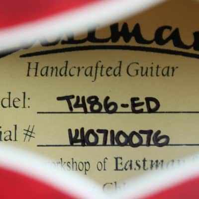 2015 Eastman T486-ED w/ HSC, Rare El Diablo Model! Red Satin Finish T486 NEW! #30428 image 7