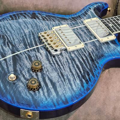 PRS (Mint) Santana Retro (One Piece Top) Quilted Maple 10-top 2022 - Charcoal Blue Burst image 5