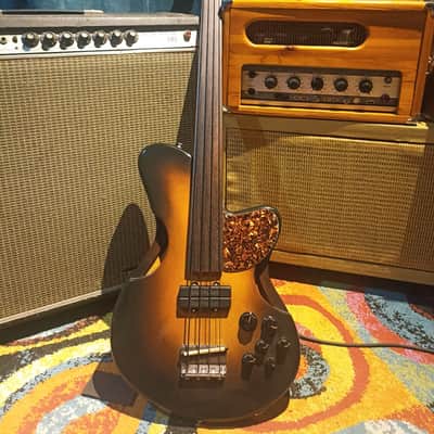 -PeaceQ- Custom Acoustic Electric Bass, 2 piezo + Bartolini HB, Sunburst -2023- image 11