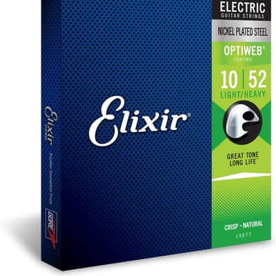 Elixir Strings 19077 Electric Guitar With Optiweb Coating, Light/Heavy (.010-.052) image 1