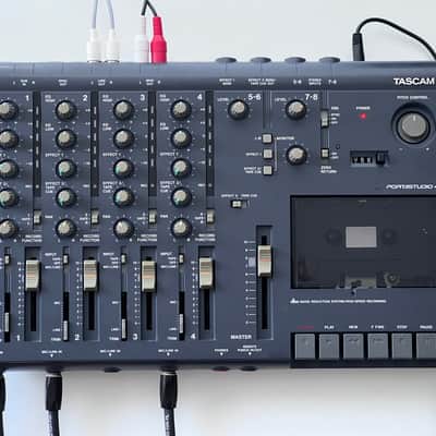 Serviced TASCAM Portastudio 414 4-Track Cassette Recorder 1990s - With New Power Supply and vintage tape image 1