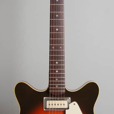 Micro-Frets Wanderer Semi-Hollow Body Electric Guitar (1969), ser. #1560, original black tolex hard shell case. image 7