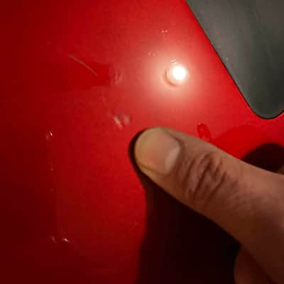 Left Handed Fernandes Vertigo Metallic Red Modded image 10