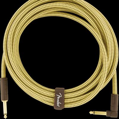 Fender Deluxe Series Instrument Cable, Straight/Angle, 15', Tweed image 4