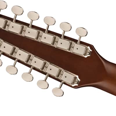 Fender Villager 12 String Acoustic Electric Guitar with Gig Bag, Aged Natural image 4