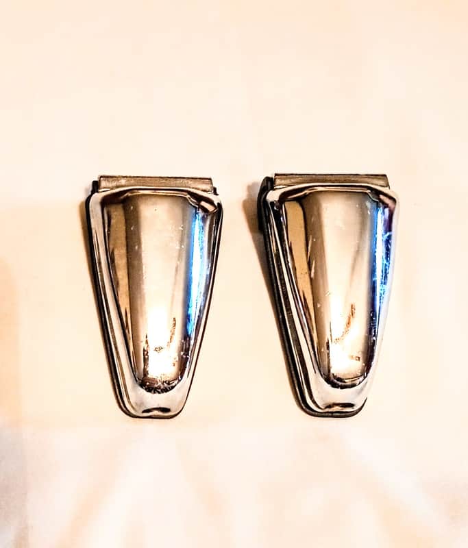 PACIFIC / PDP BASS DRUM CLAWS PAIR WITH BACKING GASKETS - CHROME FREE SHIP TO C-USA! image 1