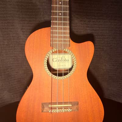Cordoba 20TM-CE Tenor Cutaway Acoustic-Electric Ukulele with Hardshell Case image 4