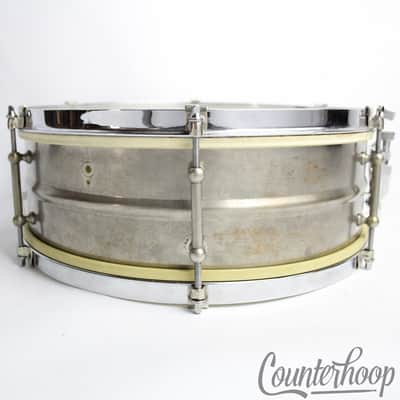 Slingerland Universal Snare Drum Nickel Brass Vintage30s NOB Single-Bead COB Rim image 2