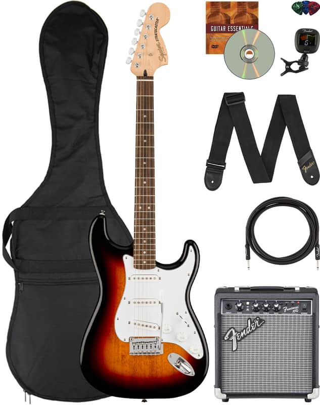 Fender Squier Affinity Stratocaster - 3-Color Sunburst w/ Frontman 10G Amplifier image 1