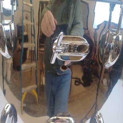 Slingerland 14x24" Jazz Rock Bass Drum Virgin 1970 3Ply Chrome Over Wood COW USA image 20