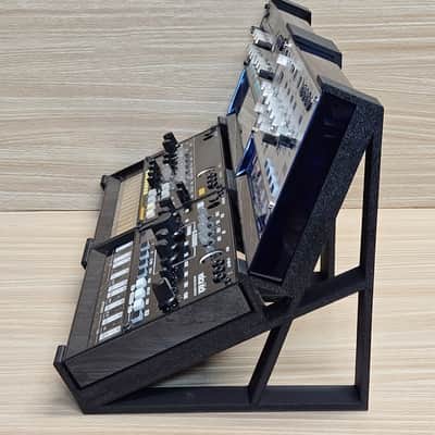 The Analog Source 2 Tier Quad Mount Angled Desktop Stand Holds 4 Korg Volca Beats Bass FM Keys Nubass Loop Mix Sample Synthesizer Mixer Drum Rhythm Machine Sampler image 2