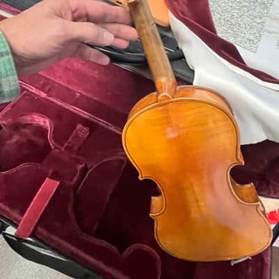 Unbranded German made 4/4 full size violin 20th century - Natural image 8