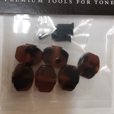 Small tortoise buttons for GOTOH tuning machines: tortoiseshell, made in Germany, Schaller-style buttons image 2
