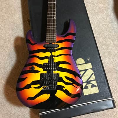Left Handed ESP Sunburst Tiger George Lynch Signature 1990's Sunburst Tiger image 2