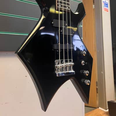 B.C. Rich Platinum Series Warlock Black Bass Guitar w/ Coffin Case image 3