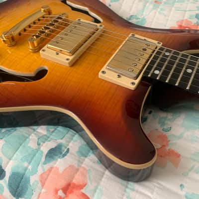 AIO Wolf KLP 45FM Electric Guitar - Honey Burst image 2