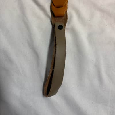 LM Glove LEATHER Weave Links MANDOLIN Strap Orange/Brown - FIRE SALE image 4