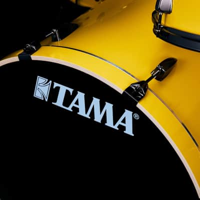 ~LIMITED EDITION~ TAMA Imperialstar 7-Piece 10/12/14/16/22/22 Double-Bass Drum Kit Set in Electric Yellow w/ Black Nickel Hardware & Matching Snare image 6