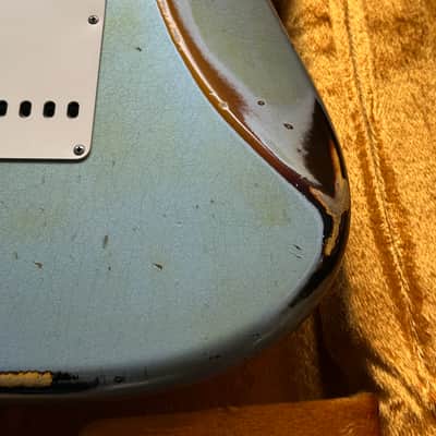 Fender Stratocaster 1962 Heavy Relic Faded Lake Placid Blue over Sunburst image 14