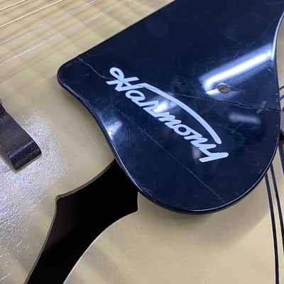 Harmony H1214 Archtone Acoustic Archtop Guitar 1950's - Blond with Faux Flame image 7