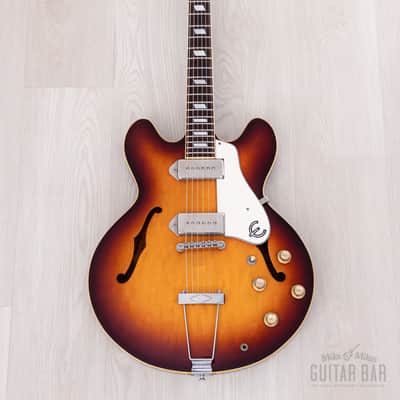 1991 Epiphone Casino Vintage Guitar Sunburst Pre-Elitist, Near-Mint w/ Case, Japan Terada image 2