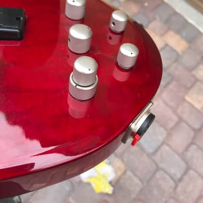 Ibanez BTB QM 4 String Bass - Red Quilt image 12