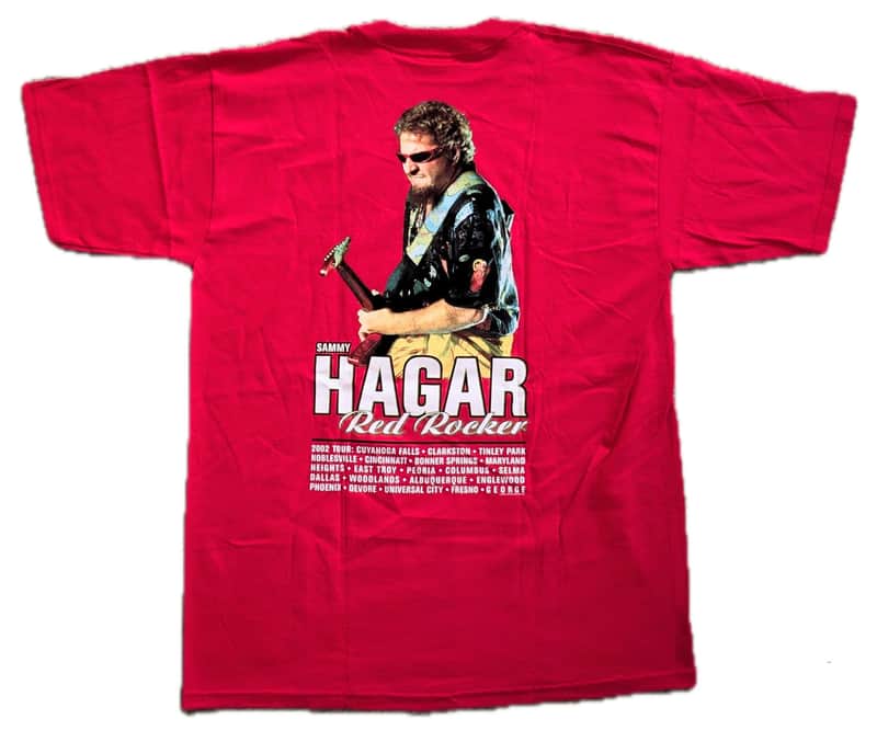 Vintage SAMMY HAGAR 2002 Tour Red Rocker T-Shirt (XL) Red, New Old Stock! Van Halen image 1