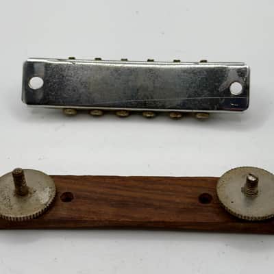 Teisco Hollowbody Electric Guitar Bridge MIJ Japan 1970s - Chrome image 4