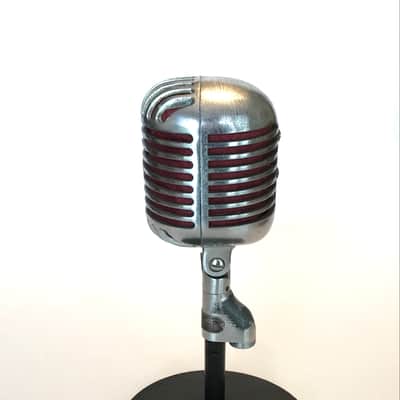 Rare Vintage 1940’s Shure Model 55CV "Fat Boy” Unidyne Microphone with Stand - “Elvis Mic”. image 5