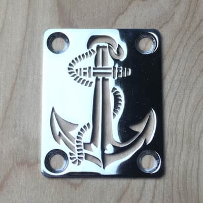 Anchor Neck Plate For Bolt On Neck Guitar or Bass - Chrome Finish image 1