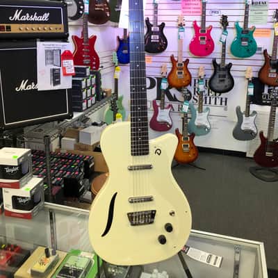 Danelectro Vintage Baritone Electric Guitar, Vintage White image 1
