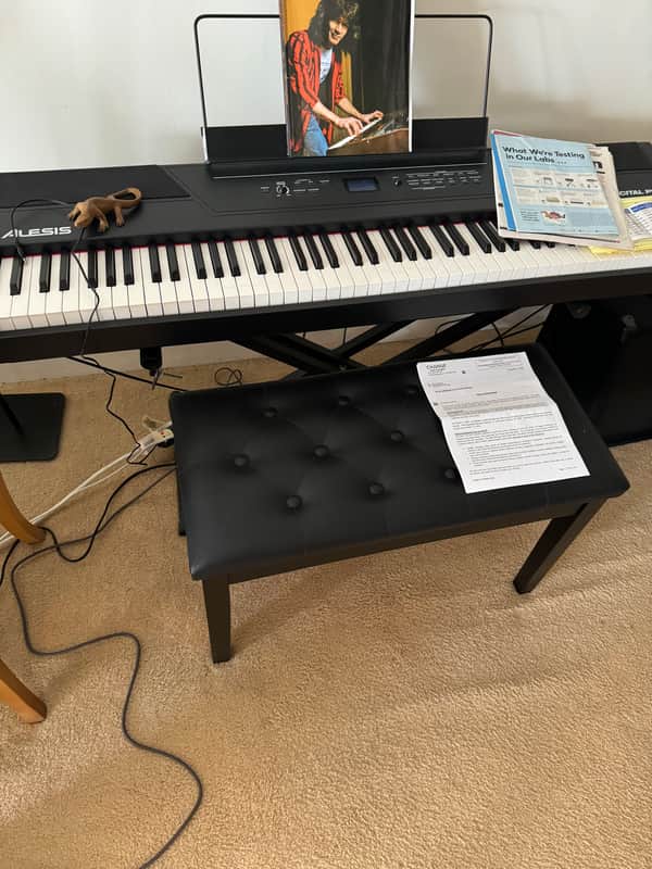 Alesis Recital Pro 88-Key Hammer Action Digital Piano 2010s - Black image 1