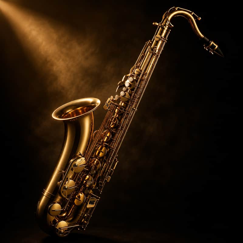 Gold Lacquer B♭ Tenor Saxophone Outfit w/ Case & Accessories image 1