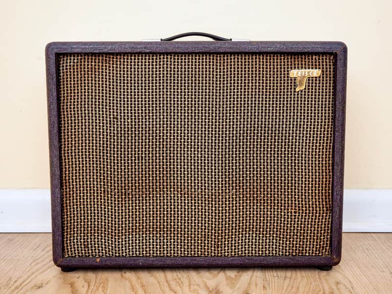 1960s Teisco 72-R Vintage Tube Guitar Amp Purple 10w Dual 6.5