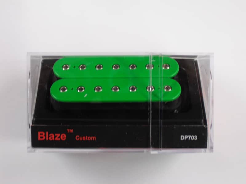 DiMarzio Blaze Custom 7 String Bridge Humbucker Green W/Chrome Poles DP 703 image 1