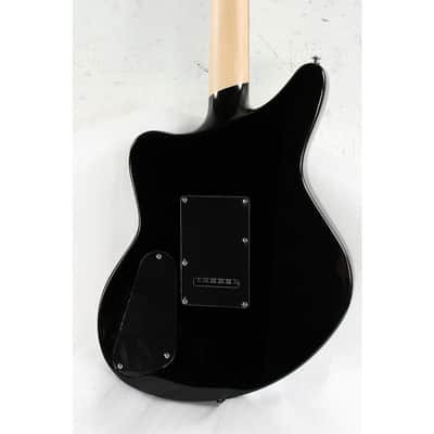 D'Angelico Premier Series Bedford SH Limited-Edition Electric Guitar with Tremolo Regular Black Flake image 4