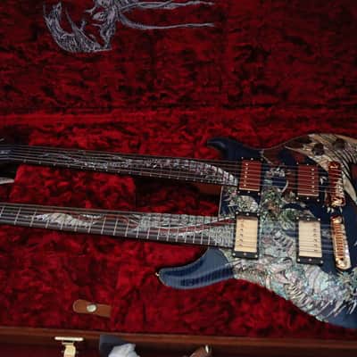 PRS Paul Reed Smith 20th Anniversary Dragon Doubleneck Whale Blue image 4