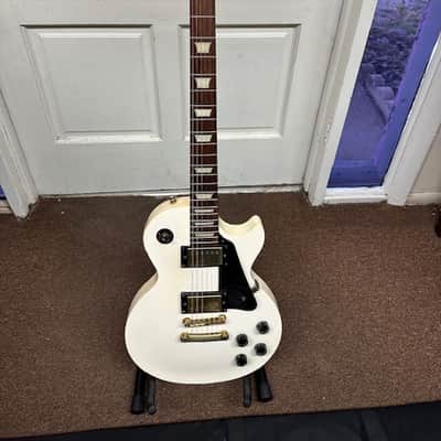 Used Epiphone Les Paul Studio White Electric Guitar w/ Gig Bag image 2
