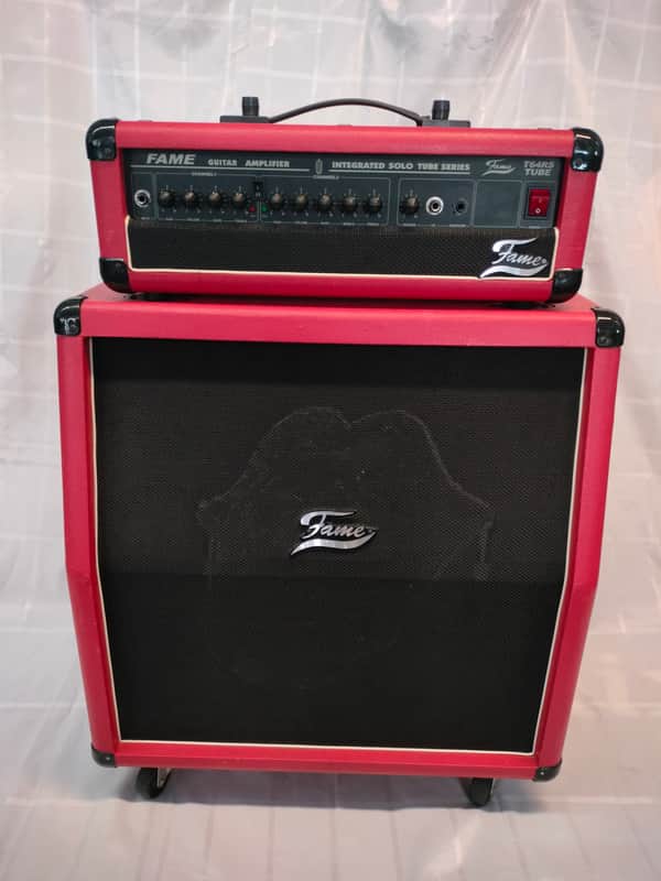 Fame Megatone T-64 RS Stack Red 60 W Gitarren Verstärker Röhre Tube Amp mit 4x8" Box image 1
