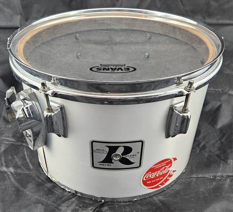 Rogers "Big R" Badge Concert Tom 13" 1970s - Silver image 1