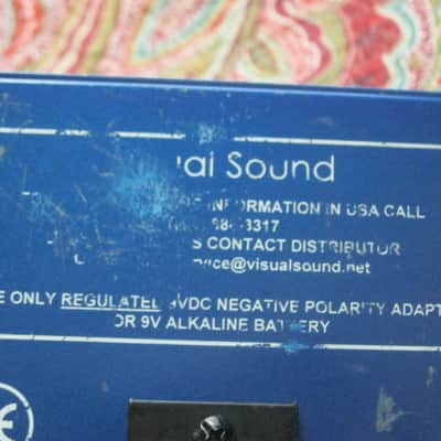 used Visual Sound H2O V1 (with cursive V) Liquid Chorus & Echo early 2000s + battery, strings, and a new set of rubber FEET (NO box / NO paperwork) image 17