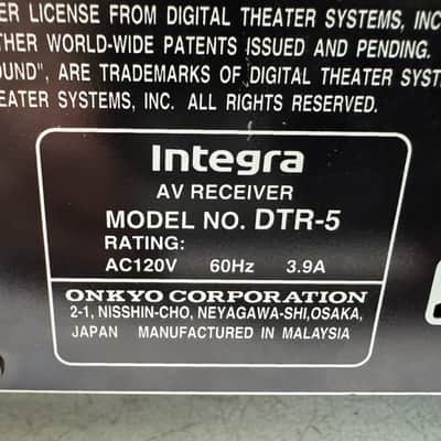 Integra DTR-5 Receiver HiFi Stereo Vintage Audio 5.1 Channel Home Theater Phono image 6