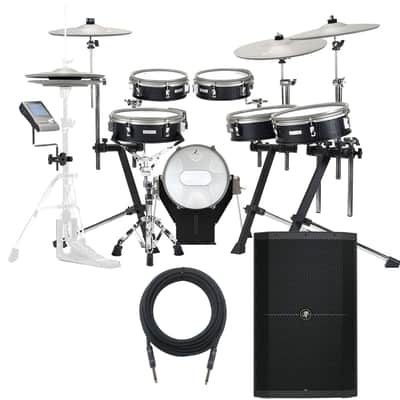 EFNOTE 3X Electronic Drum Set - Black Oak MONITOR KIT image 1