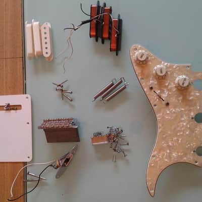 Fender Stratocaster parts kit. Hardware, pickguard, pickups, tuners, bridge and more! image 1
