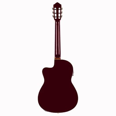 Ortega Performer Series Solid Top Thinline Crossover Acoustic-Electric Nylon Classical Guitar w/ Bag image 4