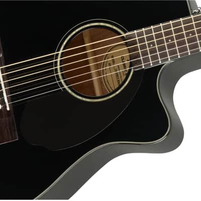 Fender Classic Design CC-60SCE Concert Black Electro Acoustic Guitar image 4