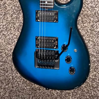 Vintage 1983 Kramer Pacer Blue burst electric guitar made in the usa image 1