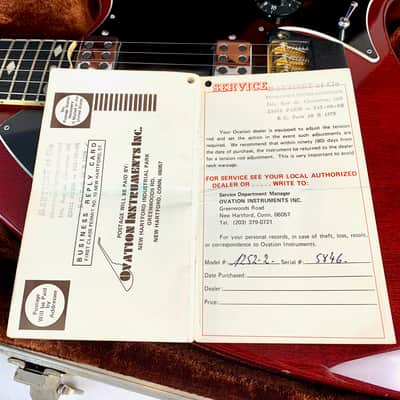 Ovation Deacon 1252 Red 1975-1980 image 24